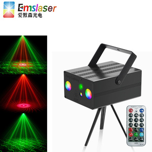 Âm thanh kích hoạt ABS + Hợp kim nhôm đôi LED RGB DJ Disco ánh sáng Laser LED chiếu bên chiếu sáng - Product Image 1