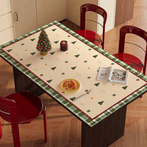 Waterproof Christmas Tablecloth for Indoor Outdoor <b>Dining</b> <b>Table</b> Holiday Event Party Decoration - Product Image 5