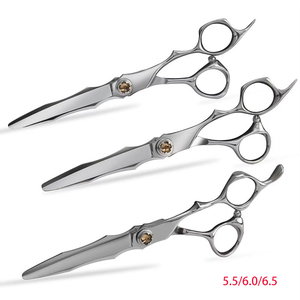 Ciseaux de coiffure professionnels en gros en acier VG10, ciseaux de barbier avec vis en or rose et lames en acier inoxydable - Product Image 2