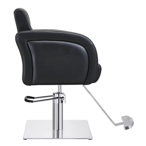Fauteuil de coiffure hydraulique à base carrée, chaise de salon de luxe en cuir avec accoudoirs - Product Image 3