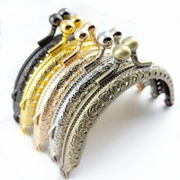 8.5CM Arc Vintage métal baiser fermoir pièce sac sac à main cadre fermoir embrayage fermoir sac pour bricolage artisanat sac à main poignée couture artisanat Stock