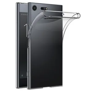 Toptan telefon kılıfı 1.0mm temizle yumuşak TPU cep telefonu kılıfı telefon kılıfı Sony Xperia XZ Premium için XZ1 XZ2 XA2 Ultra artı