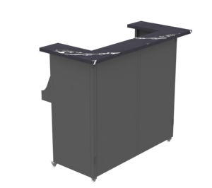 Comptoir de <span class=keywords><strong>bar</strong></span> pliable en fer noir, station de cocktails d'extérieur pour en-cas, bonbons et chips avec logo - Product Image 5