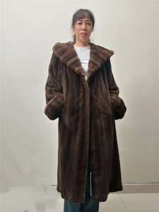 <span class=keywords><strong>Cappotto</strong></span> <span class=keywords><strong>di</strong></span> <span class=keywords><strong>visone</strong></span> marrone naturale <span class=keywords><strong>con</strong></span> <span class=keywords><strong>cappuccio</strong></span> a tutta lunghezza tranciato Vintage capospalla invernali spessi per le stagioni fredde - Product Image 5