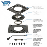 Base de siège universelle robuste pivotante à 360 degrés pour siège passager de camping-car, avec rail coulissant, pour fourgon, caravane, camping-car, garantie 12 mois