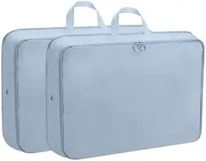 2セット多機能圧縮荷物大容量家庭用ダウンジャケット収納バッグ布用ボリュームメイクアップオーガナイザーバッグ