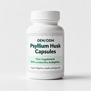 Cápsulas de Cáscara de Psyllium OEM/ODM, Suplemento de Fibra con <span class=keywords><strong>Lactobacillus</strong></span> Acidophilus para Apoyar la Digestión, la Salud y la Regularidad - Product Image 1
