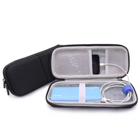Casing penyimpanan daya ponsel Digital portabel, wadah penyimpanan gadget EVA ritsleting keras tahan air