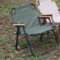Chaise de camping pliante légère en acier avec dossier en tissu Oxford, siège portable pour l'extérieur, plage, pique-nique, parc, loisirs