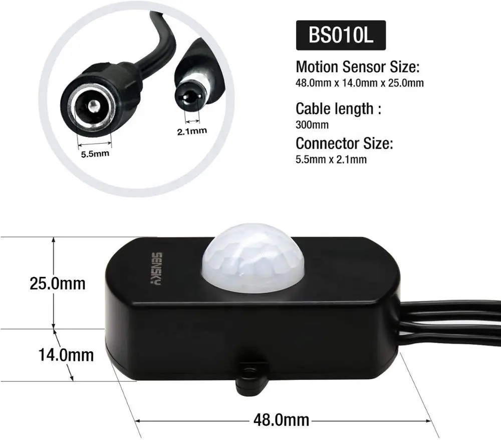 Verkaufs förderung 4-7m Sensor abstand DC12-24V Bewegungssensor-Lichtsc halter PIR, Verzögerung szeit belegung PIR mit Lichtsensor