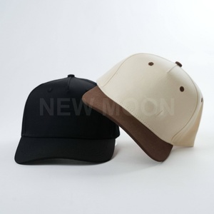 Factory Direct Sale High Quality Suede 5 Panel Trucker <b>Hat</b> Custom Embroidered logo Curved Brim Fashion Baseball Cap - Product Image 1