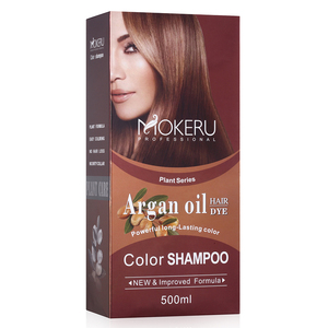 Mokeru Shampoo colorante per capelli all'olio di Argan da 500ml colorazione rapida per la vita quotidiana prodotti professionali per la colorazione dei capelli - Product Image 5