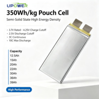 Cellule NMC semi-solide 3,7V 12,5Ah 15Ah 16Ah 20Ah 33Ah 72Ah 80Ah 350Wh/kg 400Wh/kg 450Wh/kg pour drone à décollage vertical