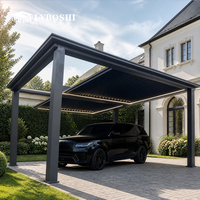 Auvent coulissant extensible automatique en alliage d'aluminium, panneau pare-soleil étanche, isolant thermique, rétractable, pour extérieur
