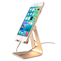 Prix d'usine Support de téléphone portable de bureau réglable en aluminium avec logo personnalisé avec base antidérapante Support pour téléphone portable