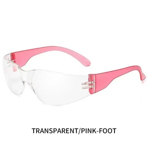 Frameless Safety <b>Glasses</b> <b>Clear</b> Polycarbonate <b>Lens</b> Anti-Scratch Construction Site Protection - Product Image 4