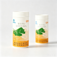 Tube en plastique à bouchon rabattable avec déshydratant, hauteur 60 mm, pour emballage de pilules, flacon de comprimés effervescents, conteneur de produits de santé