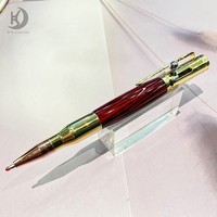 Stylo à bille à action de luxe de style balle pour hommes stylo en métal lisse avec conception de pince à pistolet tactique pour les amateurs de militaires de bureau