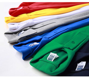 เสื้อโปโลผู้ชายไซส์ใหญ่ผ้าฝ้ายปักลายตามสั่ง พิมพ์โลโก้ เสื้อยืดเปล่า - Product Image 2