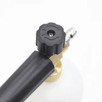 Amare 1/4 Quick 2610 Psi Lance à mousse réglable en plastique et laiton pour lavage de voiture, connecteur de lance à mousse, réservoir d'eau de 2 L, canon à mousse 31010007
