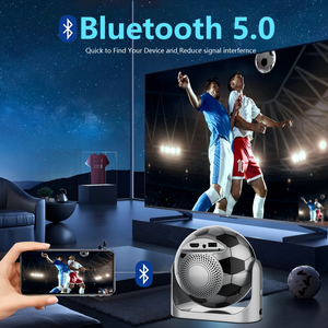 Mini Proyector <span class=keywords><strong>de</strong></span> Cine Portátil con Diseño <span class=keywords><strong>de</strong></span> Balón <span class=keywords><strong>de</strong></span> Fútbol, Android 13, LED, Cine en Casa Inteligente - Product Image 6