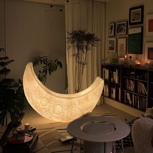 Lampe LED en forme de croissant imperméable, moderne, alimentée par énergie solaire/batterie, pour <span class=keywords><strong>salon</strong></span>, chambre à coucher, zone de loisirs, décoration intérieure créative - Product Image 3