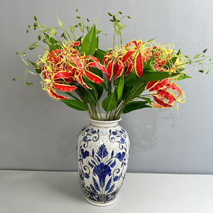 Flores <span class=keywords><strong>de</strong></span> Plástico con Tacto Real, Lirio Gloriosa, Decoración Nórdica para el <span class=keywords><strong>Hogar</strong></span>, Planta Decorativa Suave, Flores Artificiales para Hoteles, Bodas y Exteriores - Product Image 2