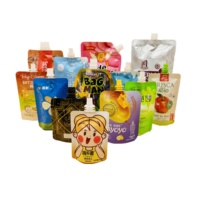 Emballage d'échantillon cosmétique shampooing nettoyant pour le corps sacs séparés voyage en plastique mini pochette debout pochette à bec portable
