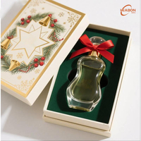 Boîte en carton rigide magnétique en papier recyclé écologique avec estampage de logo personnalisé, emballage cadeau aseptique pour flacon de parfum ou cosmétique