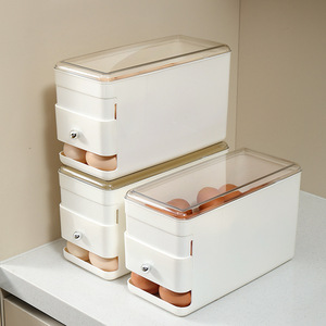 Egg Storage <b>Box</b> Multi Layer Stackable With Automatic <b>Rolling</b> Function For Kitchen Refrigerator Use Milky White - Product Image 2