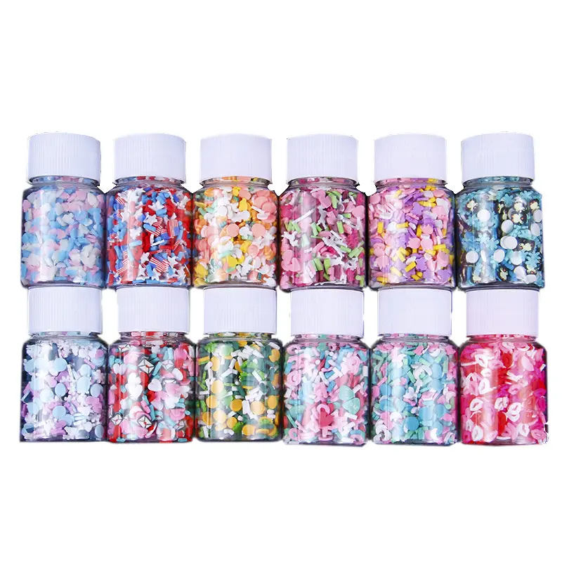 3D Polymer Slices Resin Mixed Colorful Clay Sprinkles Candy Sweet Sugar,for Making Slime Nail Art Phone Case DIY Crafts