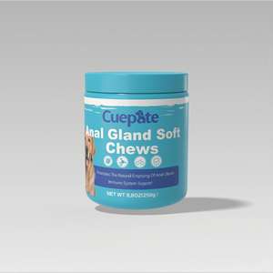 Perawatan kesehatan hewan peliharaan alami rasa Turki dukungan kelenjar anjing & kucing kunyah lembut dengan bubuk labu dan minyak ikan - Product Image 1