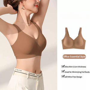 Soutien-gorge amincissant sans coutures, contrôle des poitrines latérales, liftant et anti-affaissement, minimiseur pour poitrine généreuse, couvrance grande taille - Product Image 1