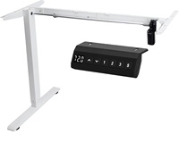 Bureau assis-debout électrique avec fonction de réglage en hauteur, structure de bureau en acier moderne, mobilier de bureau pour la maison ou le bureau