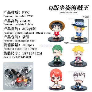 ของเล่นอนิเมะ Luffy Zoro 6ชิ้น/เซ็ตสำหรับตกแต่งโต๊ะตุ๊กตาฟิกเกอร์แอคชั่น - Product Image 5