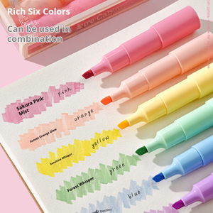 Marcadores Fluorescentes para Dibujar y Escribir, Marcadores de Alta Capacidad de 6 Colores, Marcadores Fluorescentes Suaves para la Vista - Product Image 4