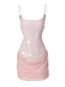 <span class=keywords><strong>Robe</strong></span> crayon illusion en cachemire scintillante et sexy, longueur mi-longue, avec bretelles spaghetti, <span class=keywords><strong>dos</strong></span> <span class=keywords><strong>nu</strong></span>, nœud fleuri - Product Image 6