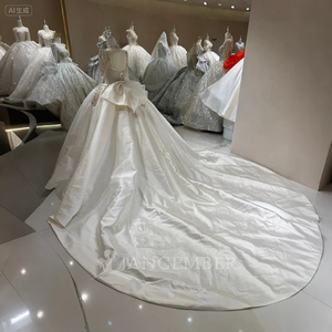 Robes de mariée élégantes en satin doux Jancember DW0160 avec des paillettes - Product Image 2