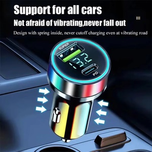 Cargador Rápido para Auto 12-24V Doble USB Tipo C 120W+PD20W para Teléfono Inteligente, Carga Rápida para Auto - Product Image 6