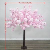 Arbre décoratif en fleurs de cerisier artificielles rose clair de haute qualité, en soie, pour hôtel, mariage, banquet, décoration commerciale