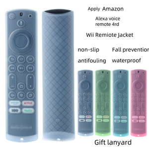 Đầy đủ gói trong suốt đầy màu sắc Silicone trường hợp bìa làm việc cho Frie TV Alexa bằng giọng nói điều khiển từ xa - Product Image 2