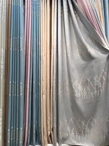 Chất lượng cao 280cm Polyester jacquard Florals thiết kế Grommet Rèm vải cuộn hiện đại thông minh tùy chỉnh mới bán buôn màn cao - Product Image 6