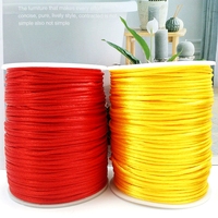 Cordón Sedoso de Macramé para Nudo Chino Hilo Trenzado para Abalorios Manualidades DIY Pulseras Collares Cola de Rata Accesorio de Joyería
