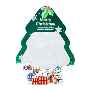 Handmade 3D Paper Carving Christmas Card Custom Paper Sculpture Laser Cut Pop Greeting Card Envelope UV Printing E-Gift Card
