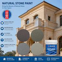 Peinture extérieure haut de gamme à l'aspect pierre naturelle, revêtement texturé résistant aux intempéries pour façade