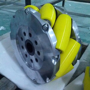 Rueda de <span class=keywords><strong>Mecanum</strong></span> Industrial de servicio pesado Nuevo usado para <span class=keywords><strong>AGV</strong></span> Construcción Granja Venta al por menor Industrias de restaurantes Hecho de aluminio de poliuretano - Product Image 5
