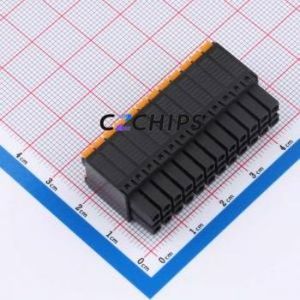 MX15EDGKNH-3.5-2*12P-BK01-Cu-A Plug-in Terminal Block P=3.5mm Connector Plug 2x12P 3.5mm Black - Product Image 2