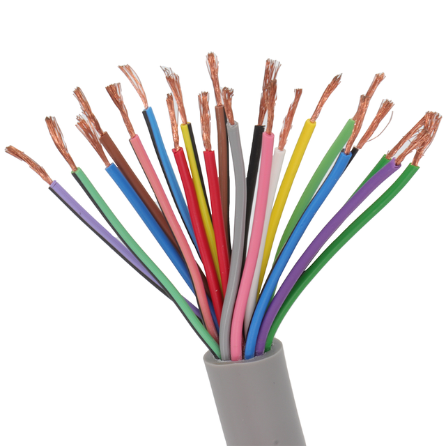 Custom Cable Connection 22 AWG 12 Conductor Core Stranded Shielded Control Cable for Security Alarm Access Control Sound