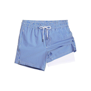 Pantalones Cortos Deportivos para Hombre de Alta Calidad, 100% Algodón, Transpirables, de Secado Rápido, Resistentes al Viento, Ecológicos, con Estampado Hawaiano, para Natación - Product Image 1