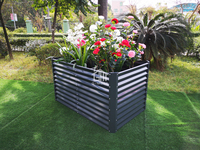 Jardinière surélevée modulaire en acier galvanisé pour jardinage extérieur, bac à plantes en métal pour la maison 60*240*60CM